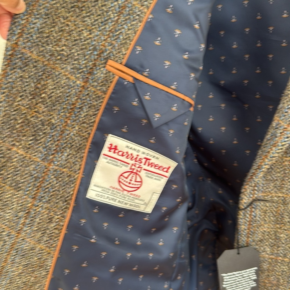 NWT Harris Tweed Blazer Size 46R - Picture 5 of 16